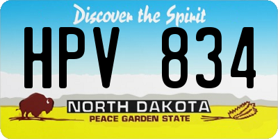ND license plate HPV834