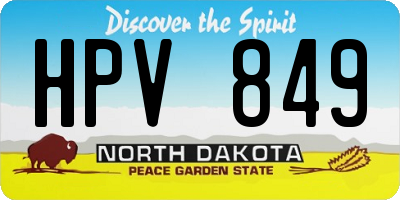 ND license plate HPV849