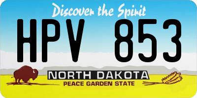 ND license plate HPV853