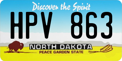 ND license plate HPV863