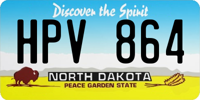 ND license plate HPV864