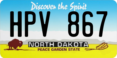 ND license plate HPV867