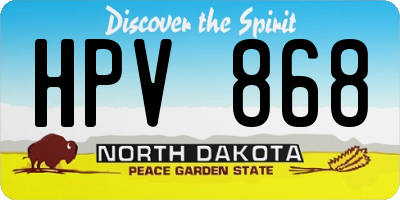 ND license plate HPV868