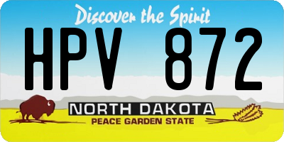 ND license plate HPV872