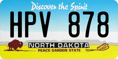 ND license plate HPV878