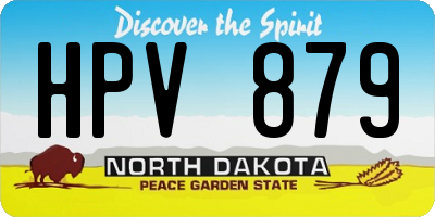 ND license plate HPV879