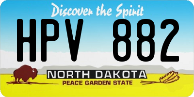 ND license plate HPV882