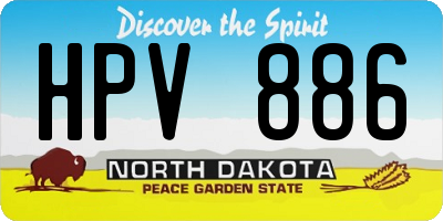 ND license plate HPV886
