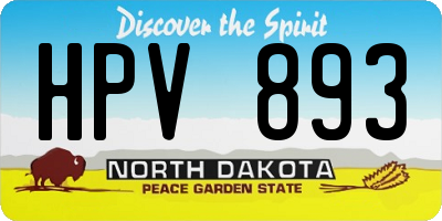 ND license plate HPV893