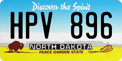 ND license plate HPV896