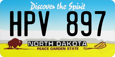ND license plate HPV897