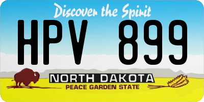 ND license plate HPV899