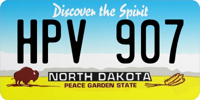 ND license plate HPV907