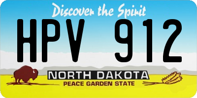 ND license plate HPV912