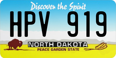 ND license plate HPV919