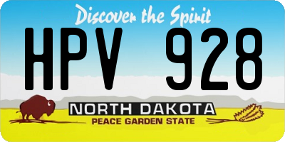 ND license plate HPV928