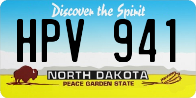 ND license plate HPV941