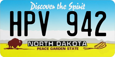 ND license plate HPV942