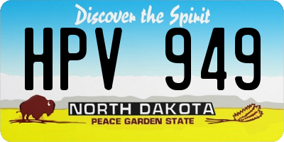 ND license plate HPV949