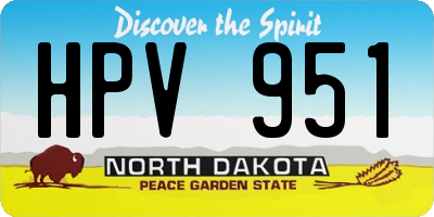 ND license plate HPV951