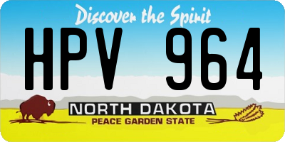 ND license plate HPV964