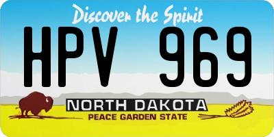 ND license plate HPV969