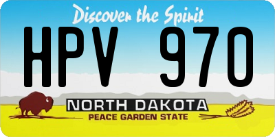 ND license plate HPV970