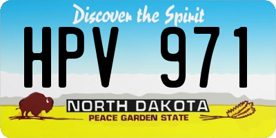 ND license plate HPV971