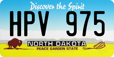 ND license plate HPV975