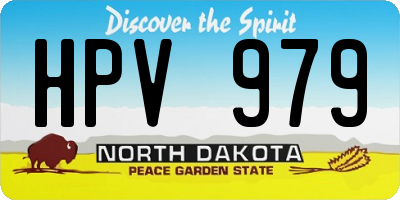 ND license plate HPV979