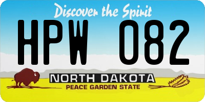 ND license plate HPW082
