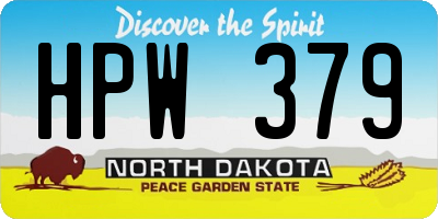ND license plate HPW379
