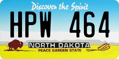 ND license plate HPW464