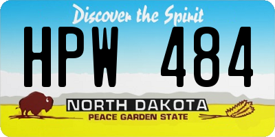 ND license plate HPW484