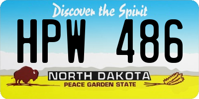 ND license plate HPW486