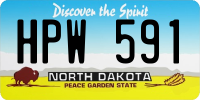 ND license plate HPW591