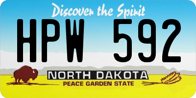 ND license plate HPW592