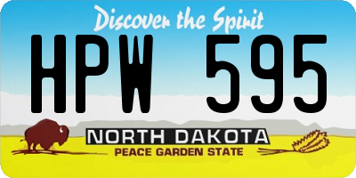 ND license plate HPW595