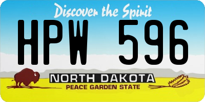 ND license plate HPW596
