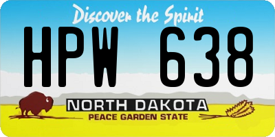 ND license plate HPW638