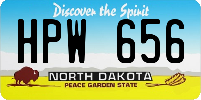 ND license plate HPW656