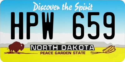 ND license plate HPW659