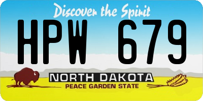 ND license plate HPW679