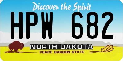 ND license plate HPW682
