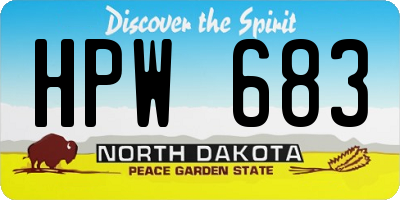 ND license plate HPW683