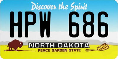 ND license plate HPW686