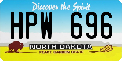 ND license plate HPW696