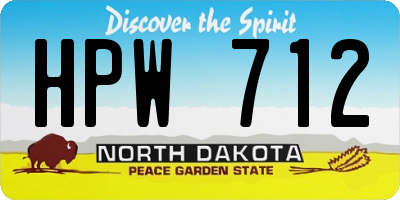 ND license plate HPW712