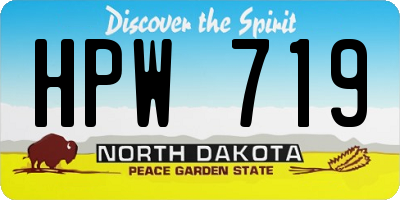 ND license plate HPW719