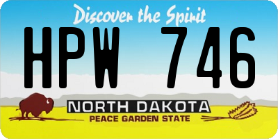 ND license plate HPW746
